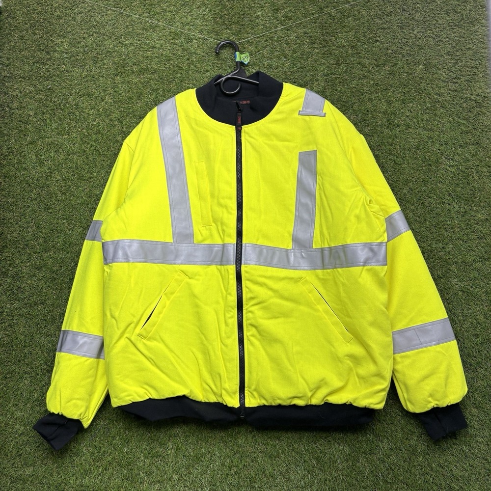 DRIFIRE Lineman Jacket Mens Large Tall LT FR HRC3 Lanyard Access High Vis Neon